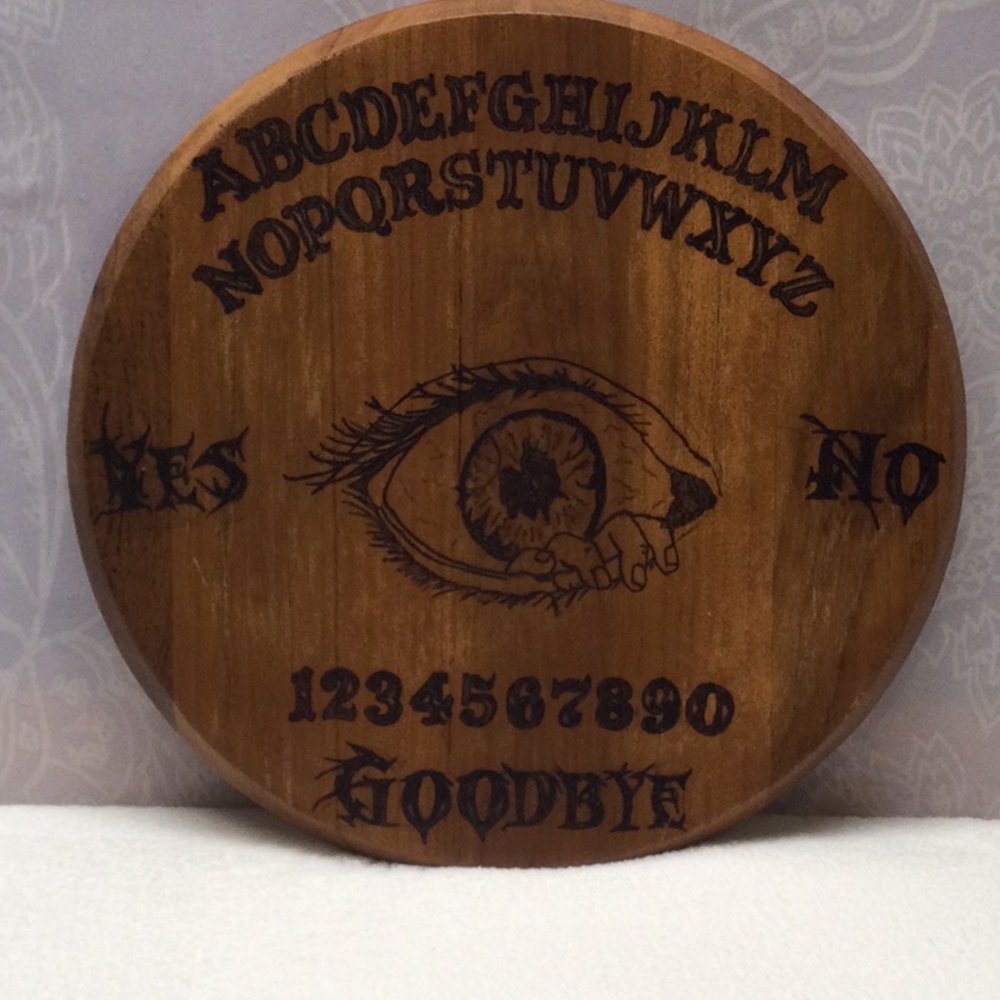 Repurposed Handmade Ouija board decor